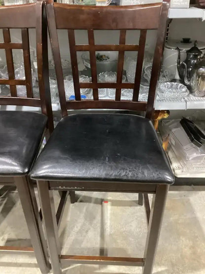 Brown and Black Bar Stools - 2 Available