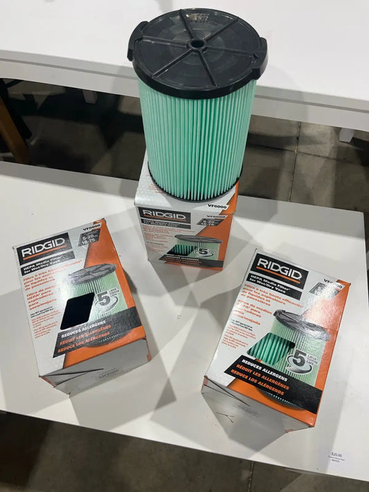 brand new set of 3 Ridgid VF6000 filters