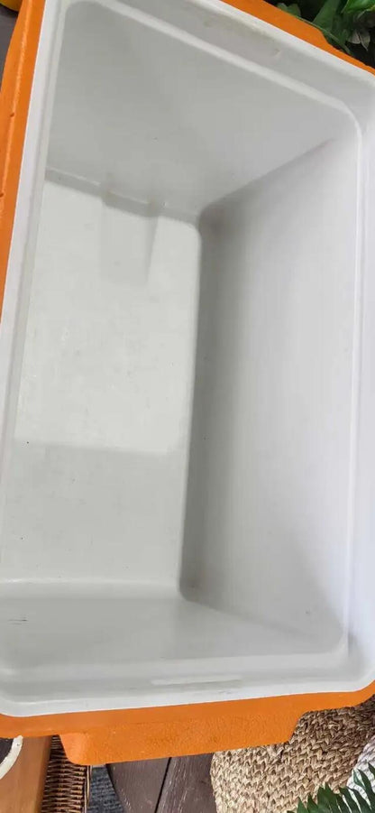 Vintage Orange Coleman Poly-Lite Cooler 21 x 13 x 12.5