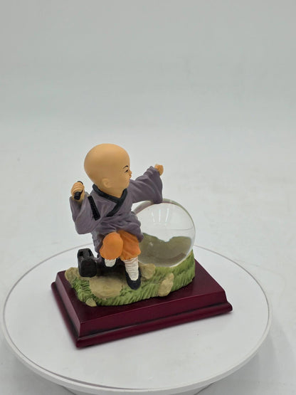 Shaolin Little Monk Kung Fu Boy Resin Figurine with Crystal Ball