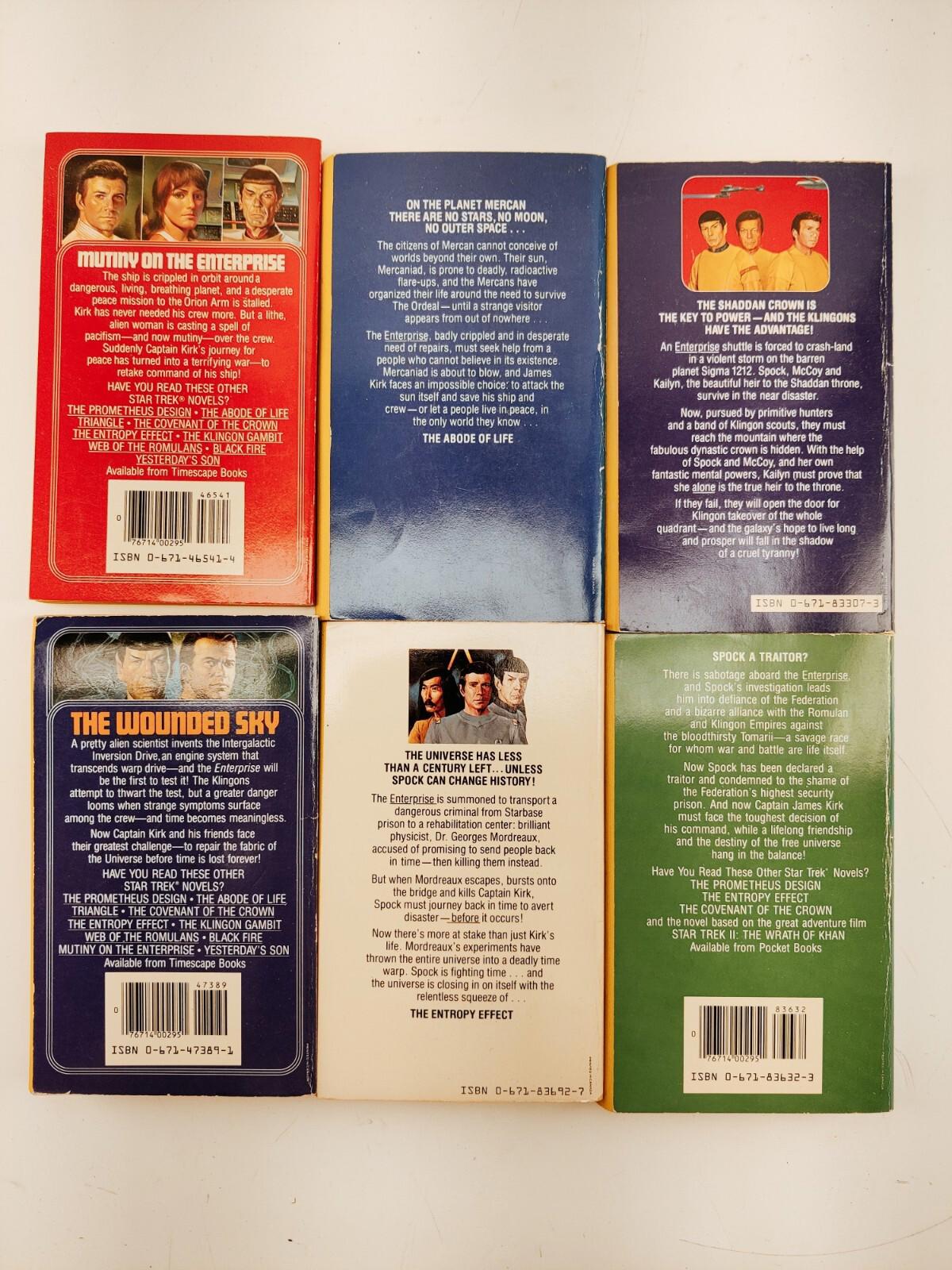 Star Trek Timescape Novels Lot of 6 Vintage Paperback Books 1980s