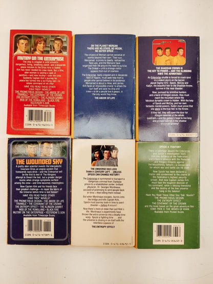 Star Trek Timescape Novels Lot of 6 Vintage Paperback Books 1980s