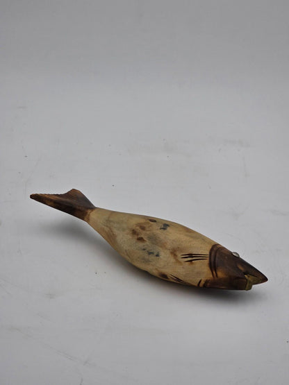 Vintage Fish Bottle Opener Hand Carved Wooden Sculpture