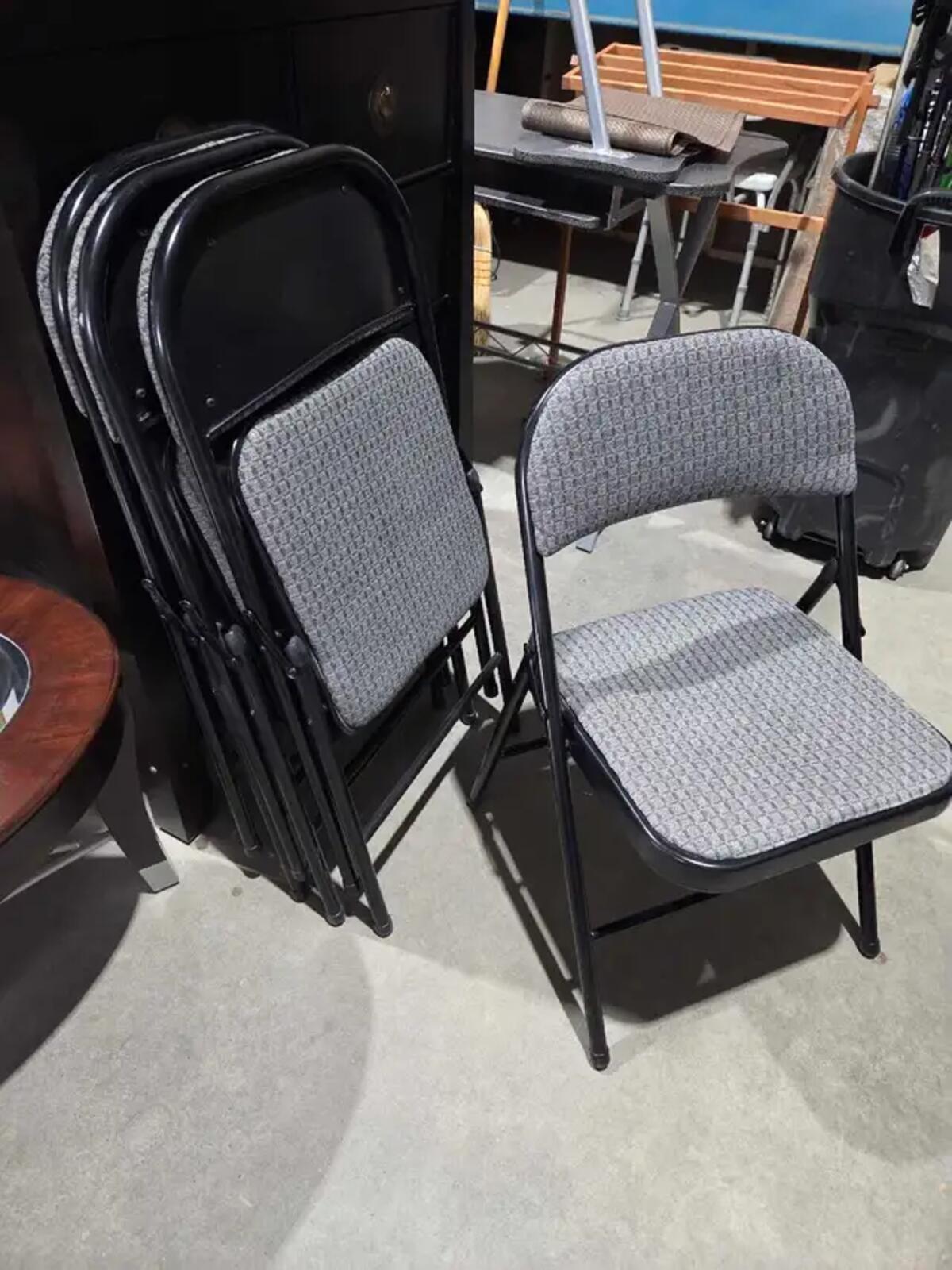 Walmart Metal Folding Chairs - 4 Available