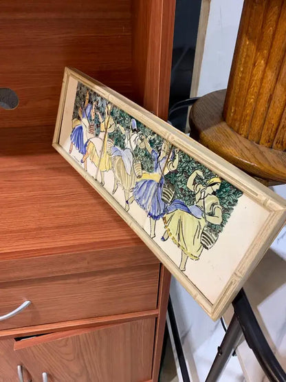 Vintage Dancing Women Tile Art