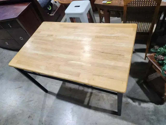 Wooden & Steel Framed Table