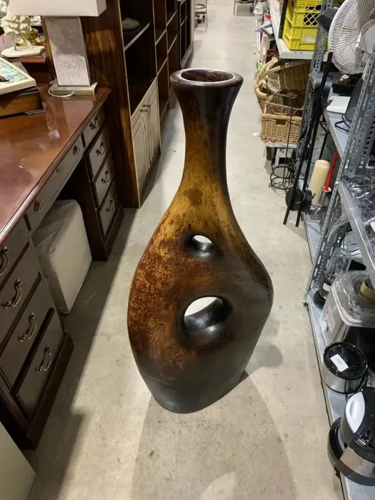 Large 45” Earth Toned Vase