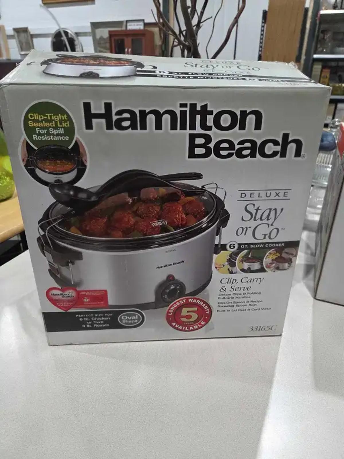 Hamilton Beach Stay or Go 6Qt Slow Cooker - New!