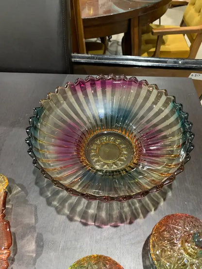 Rainbow Glass Bowls and Jars -set