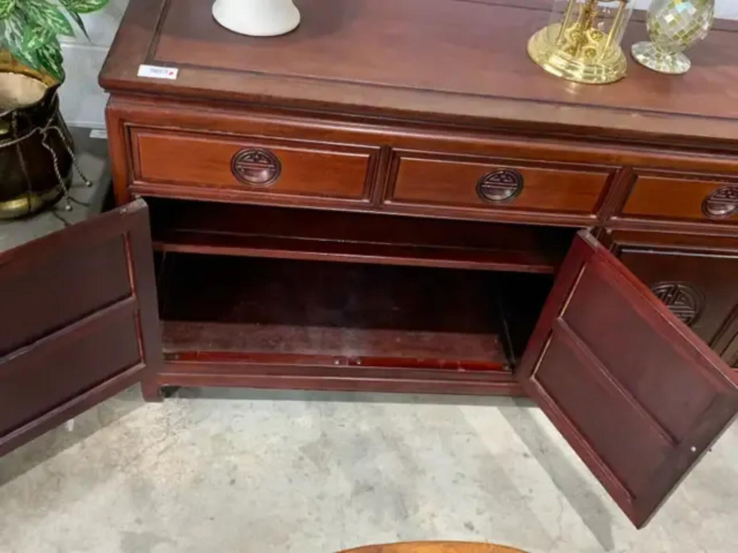 Asian Style Credenza with Longevity symbol