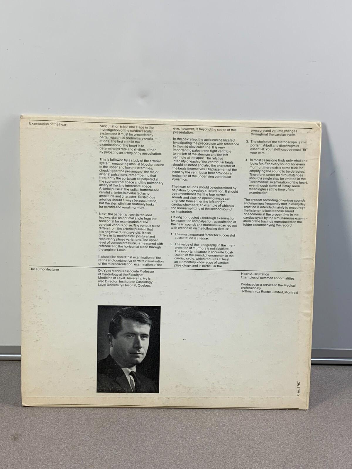 Dr. Yves Morin - Heart Auscultation: Examples Of Common Abnormalities (10") VG+