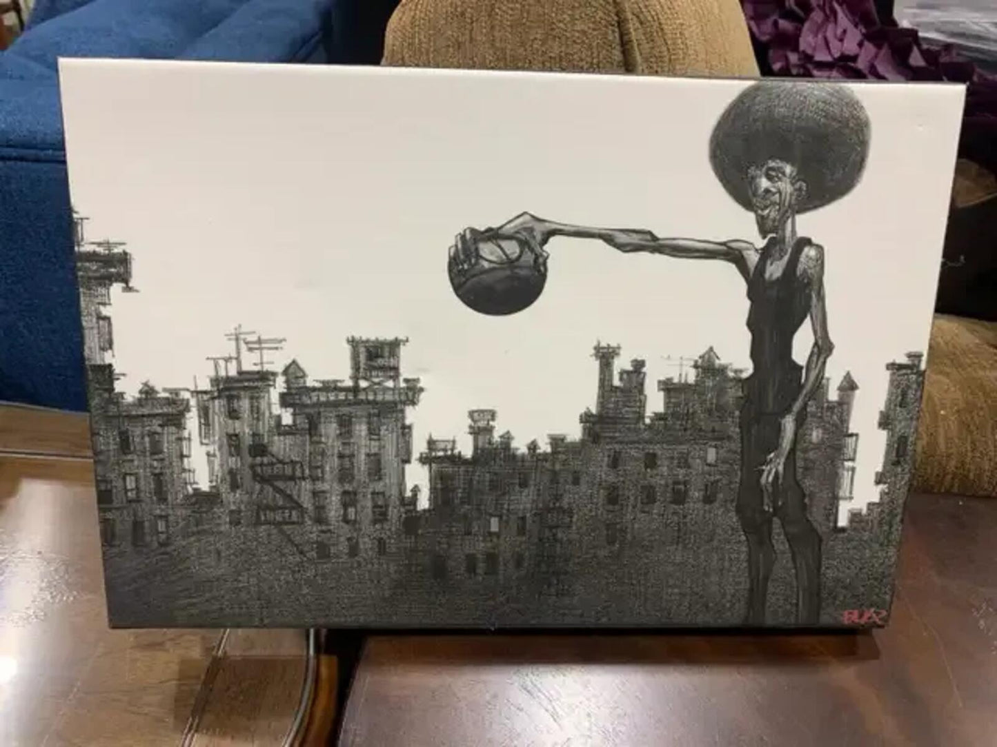 Justin Bua “The Baller” Canvas Art print
