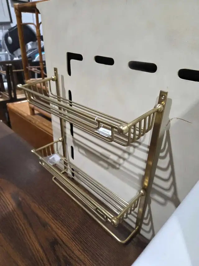 New! Small Brass Shower Shelf