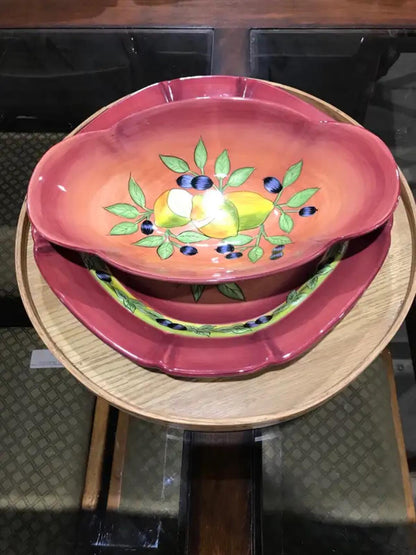 Platter and Serving Bowl Set - Pottery by Laurie Gates