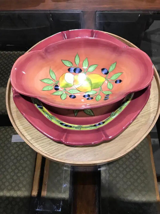 Platter and Serving Bowl Set - Pottery by Laurie Gates