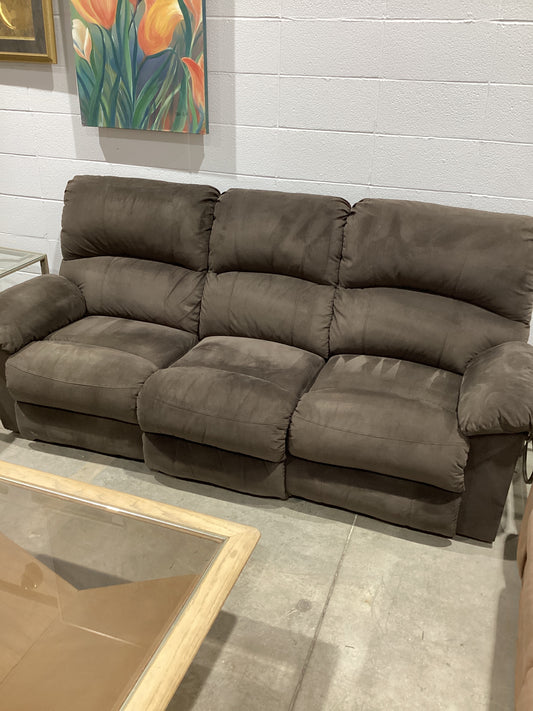 Brown 3 seater reclining sofa