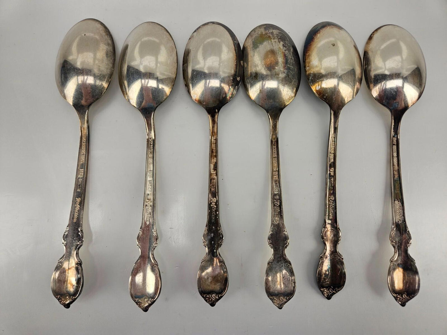 Lot of 6 - Rogers Bros Reflection IS 1847 Silverplate Spoons 6.5"