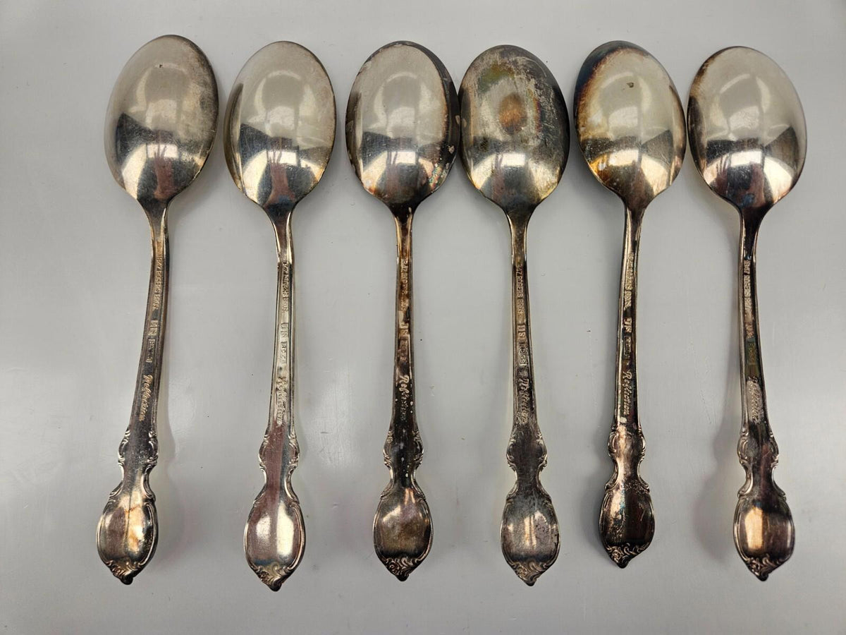 Lot of 6 - Rogers Bros Reflection IS 1847 Silverplate Spoons 6.5"