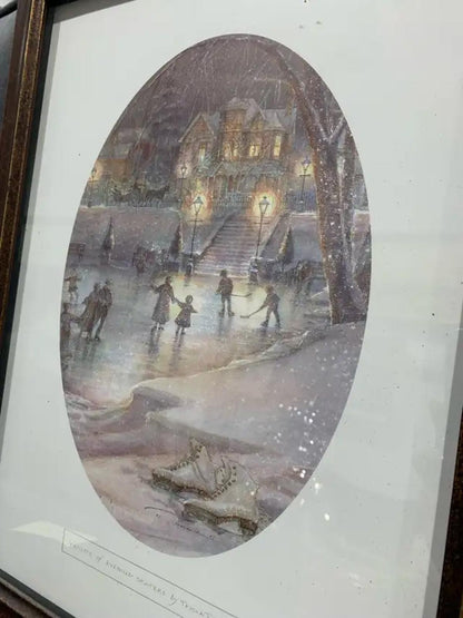 Trisha Romance - Vignette of Evening Skaters print