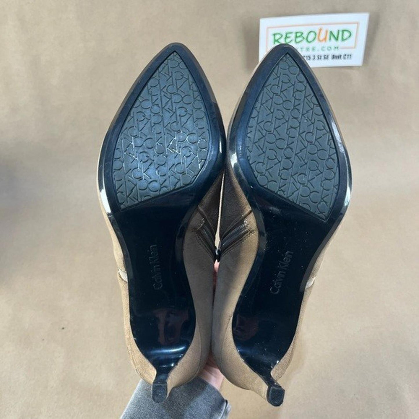Calvin Klein Women’s Joanie Suede Ankle Boots (Size US 8.5)