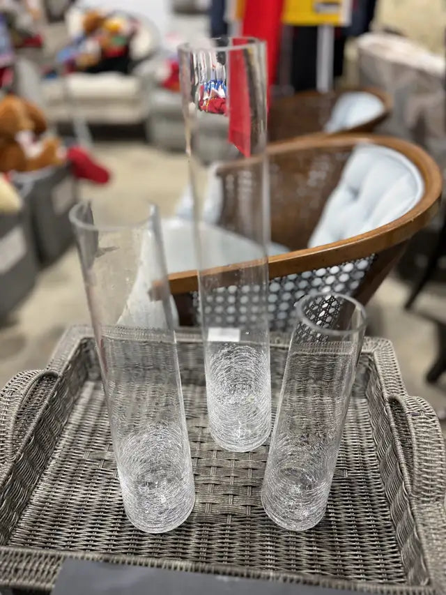 3 Glass Vases