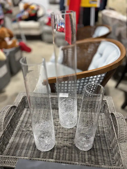 3 Glass Vases