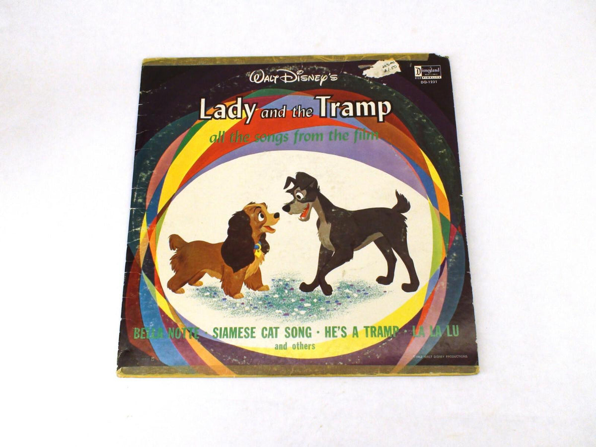 Disque vinyle Disneyland Records - La Belle et le Vagabond, Walt Disney 1963 - Rayé