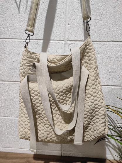 Lucies.ca Large Tote Bag Travel- Beige