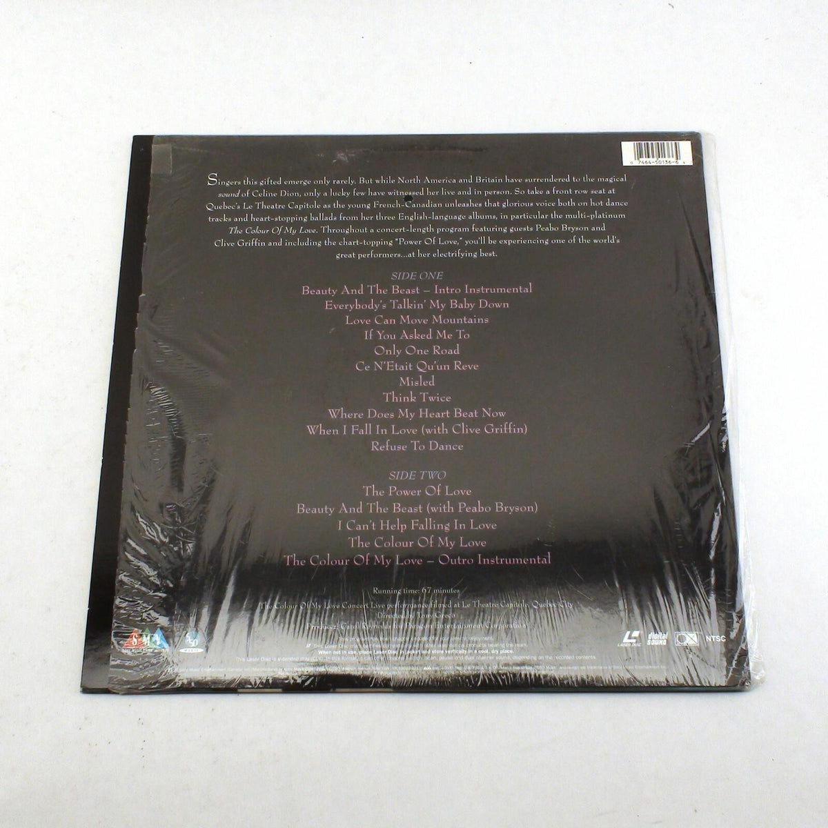 Laserdisc Movie Disc - Celine Dion: The Colour Of My Love Concert