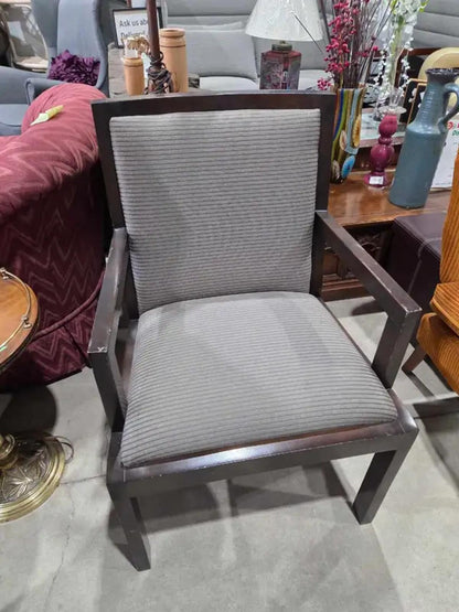 Wooden Accent Chair - Greyish Brown