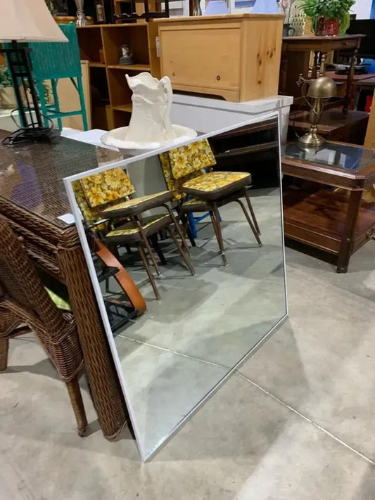 36” White/Chrome Framed Square Wall Mirror -4 available