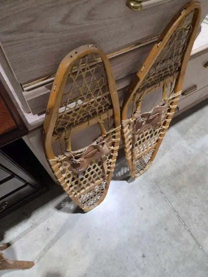 Vintage Handwoven Snowshoes - 38"