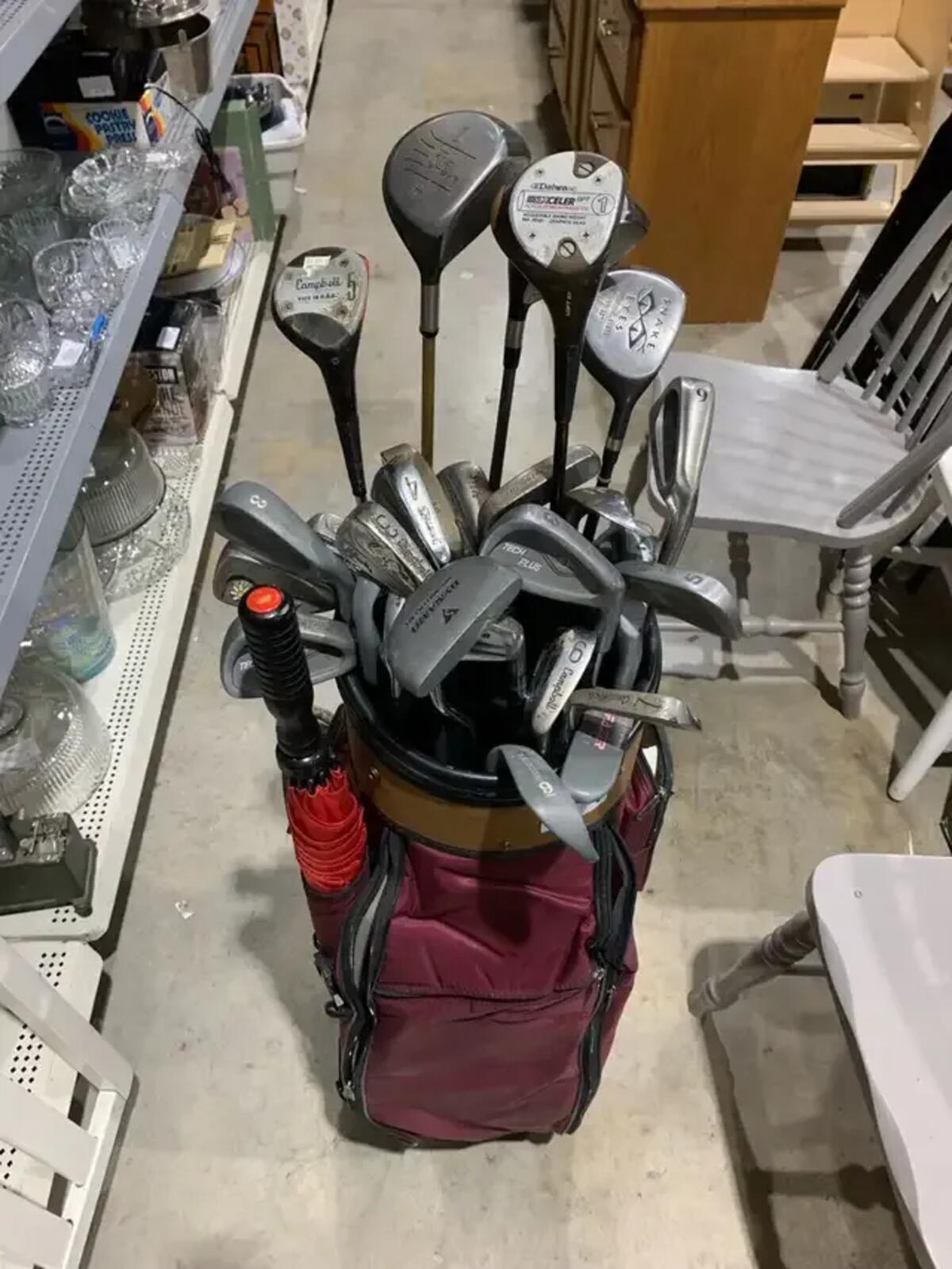 Assorted Golf Clubs and drivers