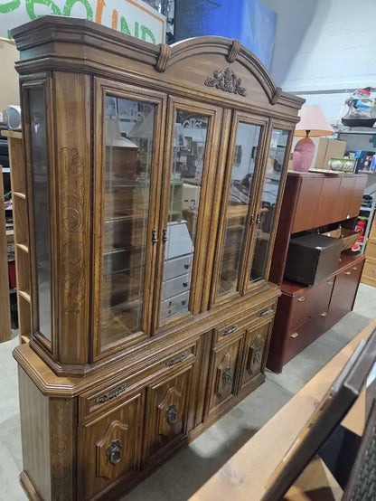 Solid Wooden Vintage China Cabinet