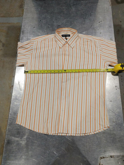 Brand New Haight & Ashbury Classic Fit Button-down Shirt Orange Stripe Size 5 XL