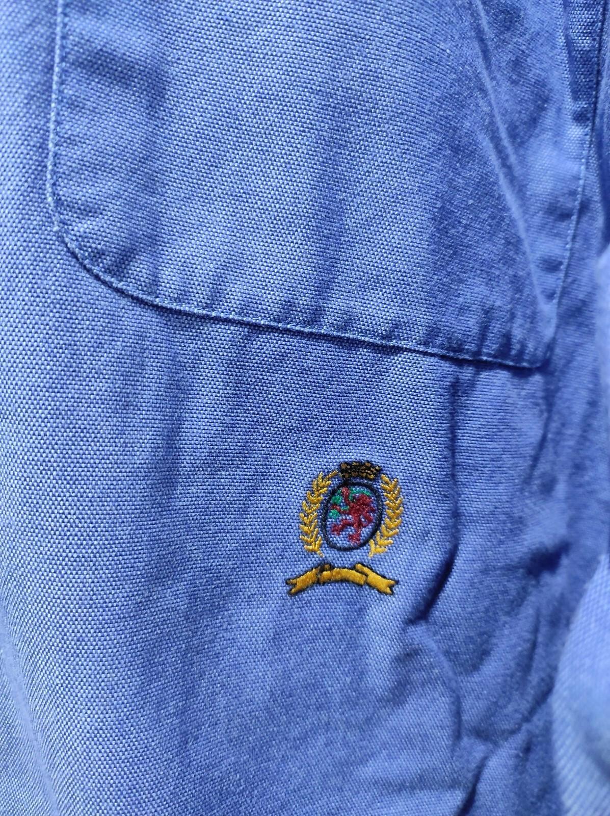 Tommy Hilfiger Men's Vintage Lion Crest Logo Long Sleeve Shirt XL (17.5) 34-35