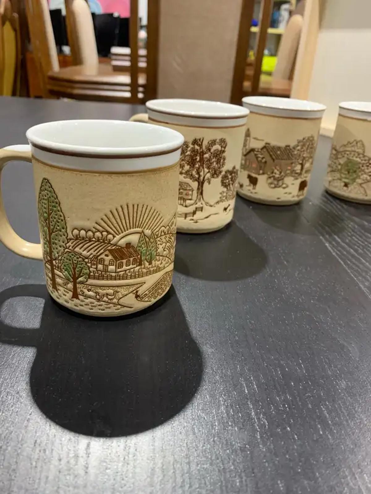 Ceramic Scene Mug - Set of 6