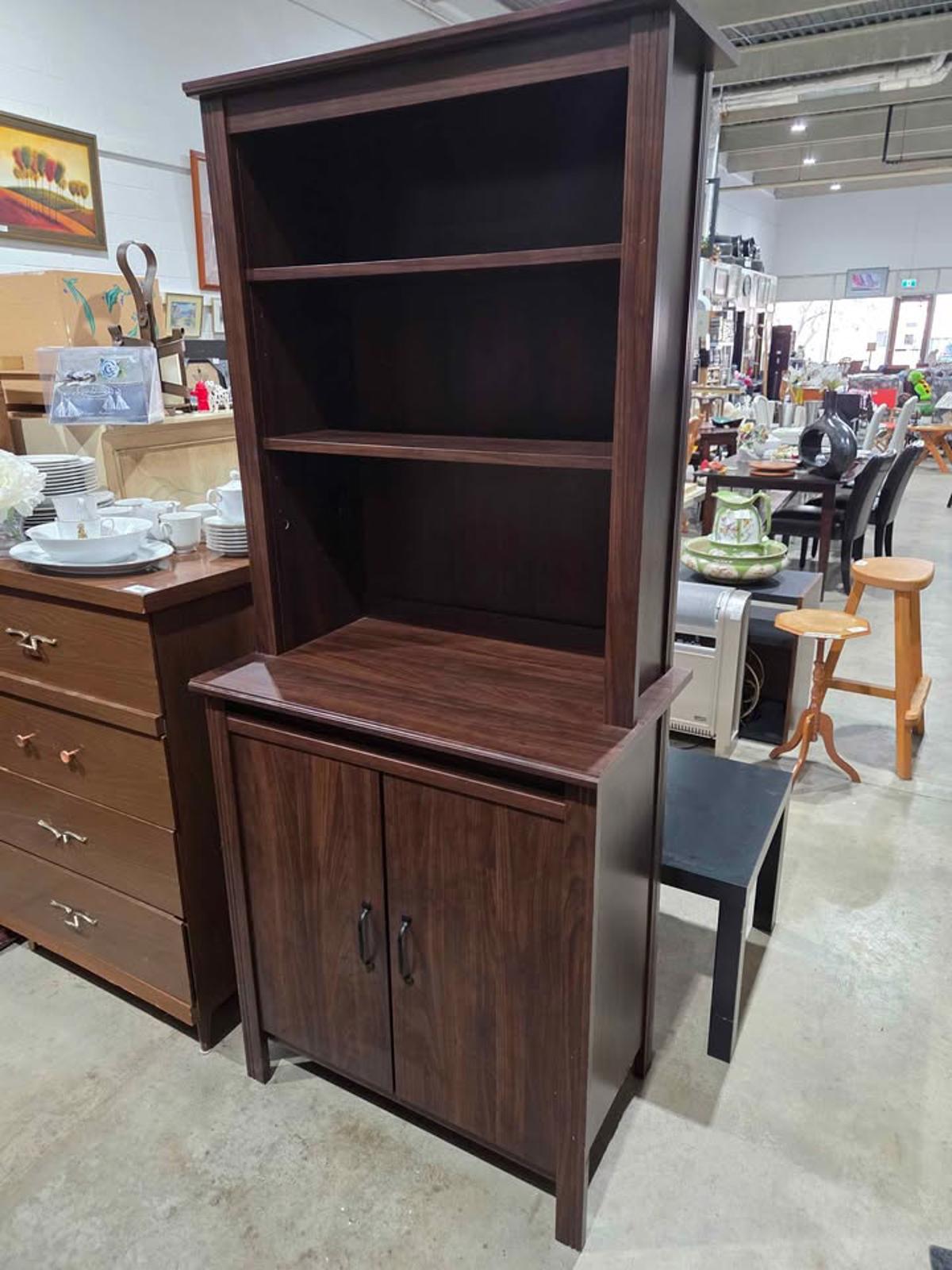 IKEA BRUSALI High Cabinet with Doors in Brown.