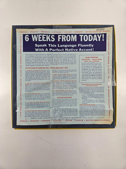 1958 Living HEBREW Language Course 40 Lessons 4 LP Records