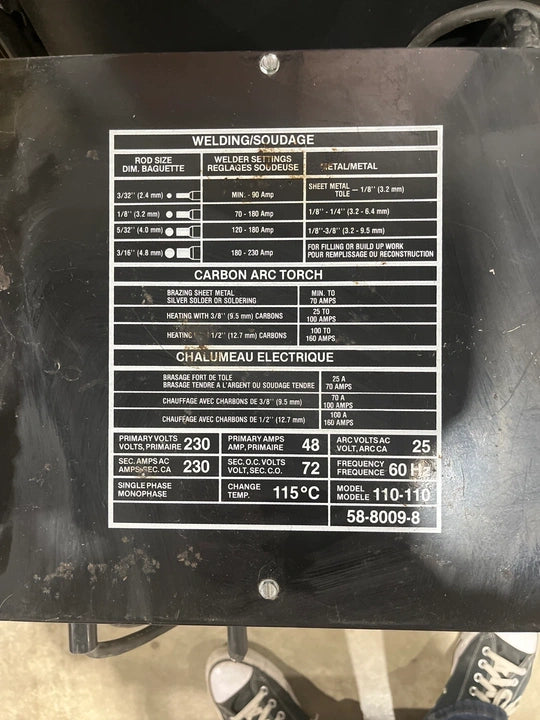 Mastercraft AC 230 CA Welder