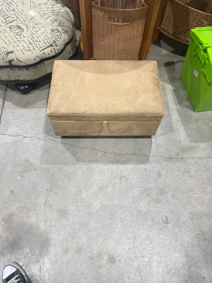 Tan Storage Ottoman