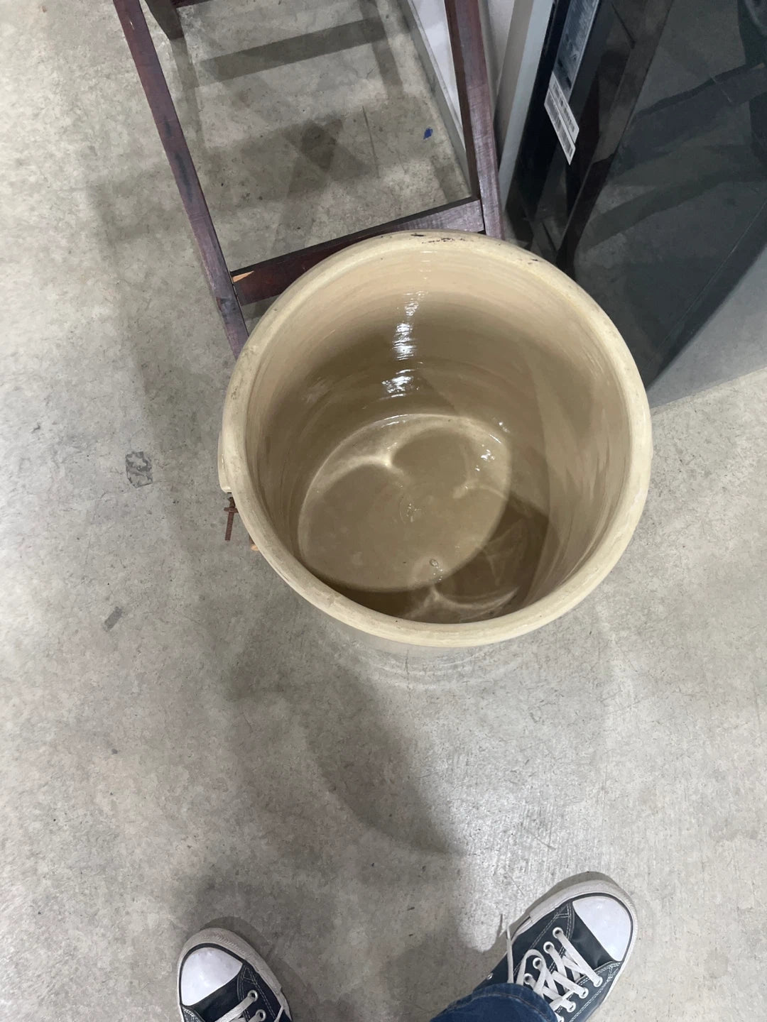 Vintage Stoneware Crock with Lid