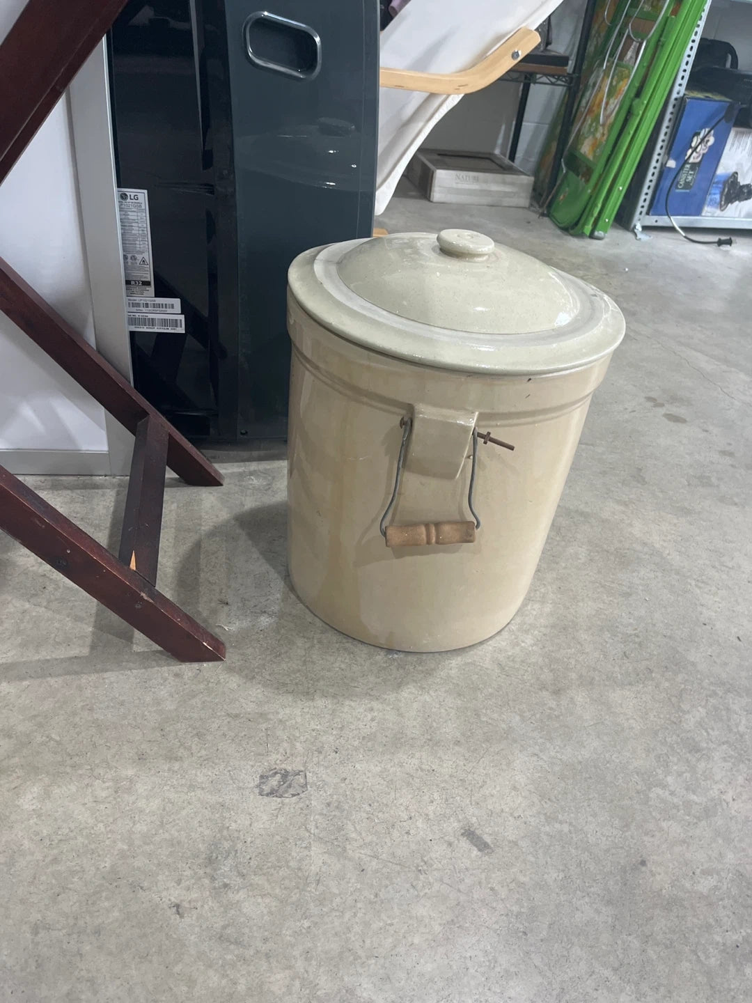 Vintage Stoneware Crock with Lid