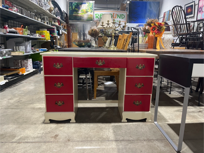 Red & Cream Vintage Desk