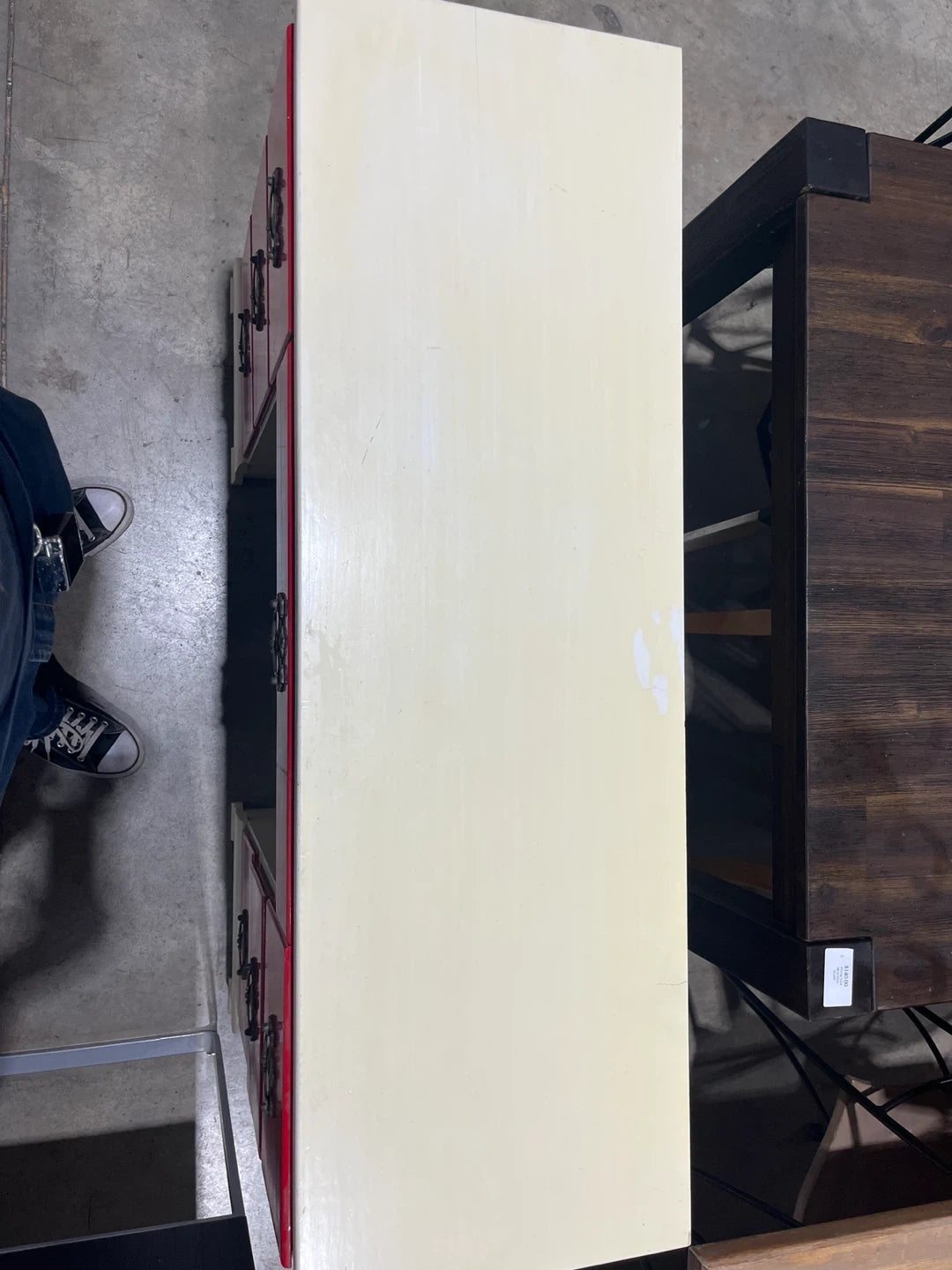 Red & Cream Vintage Desk