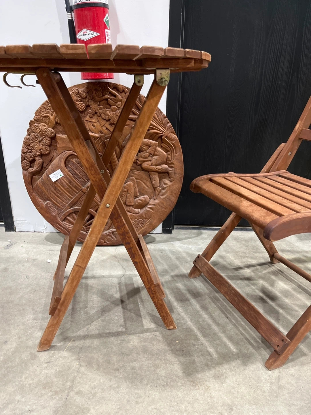 Folding Wooden Table and Chair Set