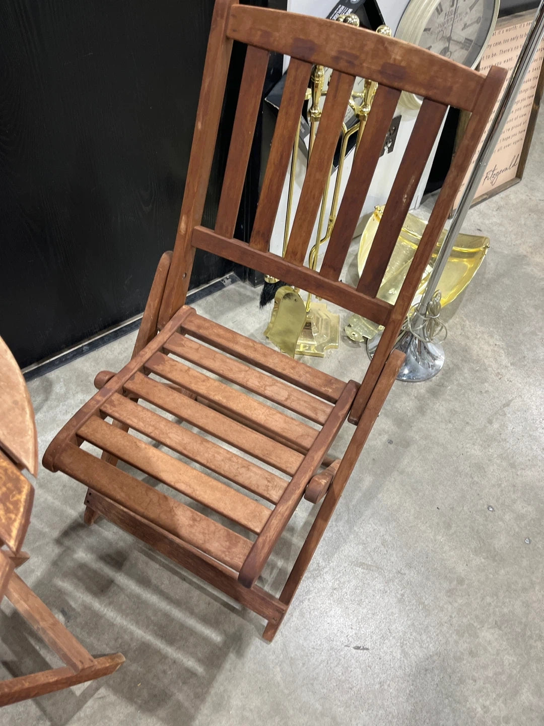 Folding Wooden Table and Chair Set