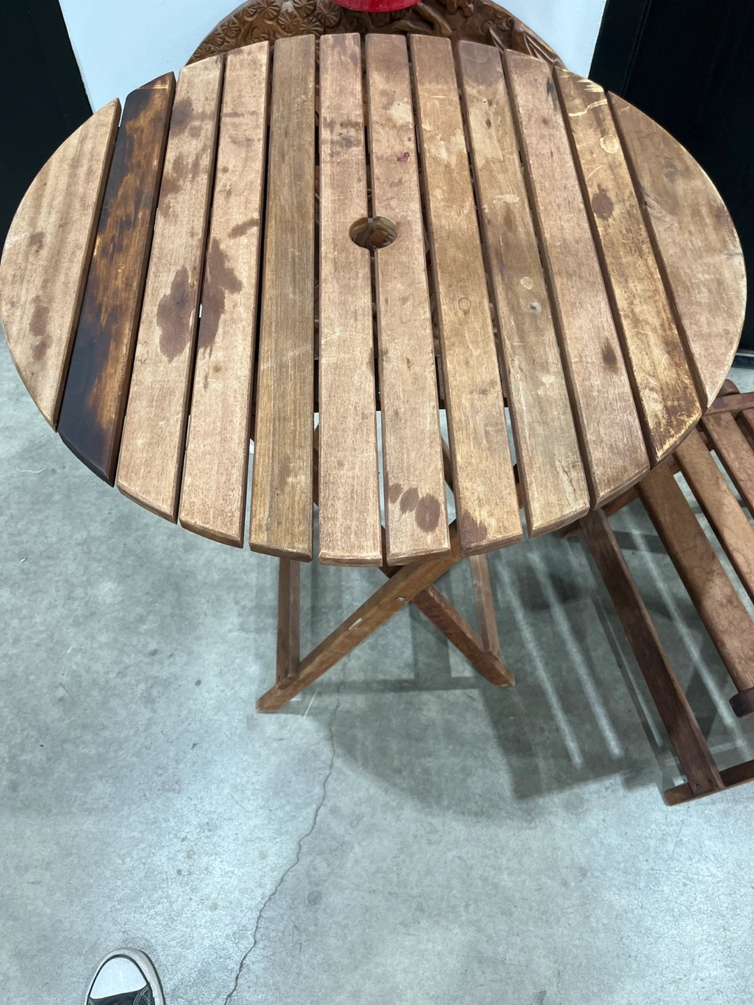 Folding Wooden Table and Chair Set