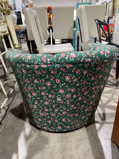 Floral Swivel Tub Chair