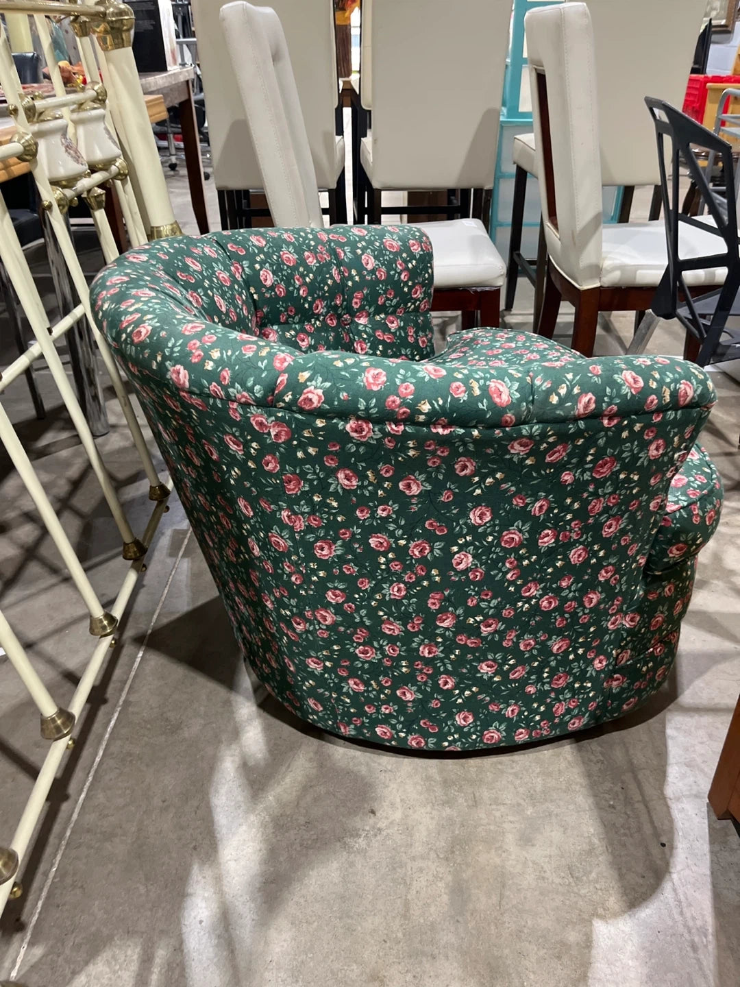 Floral Swivel Tub Chair